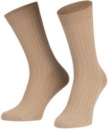 Visoke bež bombažne nogavice