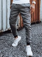 Moške grafitne trenirke z okrasnim pasom