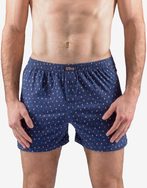 Vzorčaste modre moške ohlapne boksarice