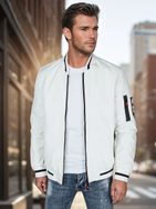 Modna bela bomber jakna