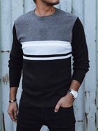 Edinstveni sivo črn moški pulover