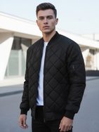 Modna črna moška bomber jakna