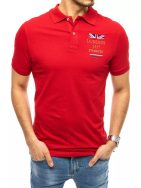 Rdeča polo majica z našitkom London