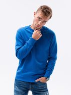 Preprost moder pulover brez kapuce B978