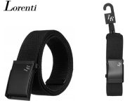 Moški pas iz črne tkanine