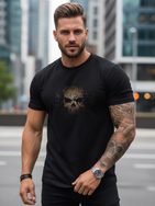 Originalna črna moška majica s potiskom