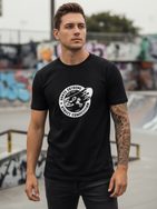 Črna moška majica v urbanem slogu