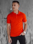 Oranžna polo majica enostavnega dizajna