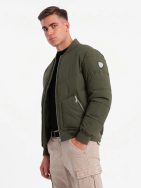 Stilski moški temno olivno zelen bomber  V3 OM-JALP-0143