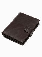 Temno rjava denarnica z zaponko A794