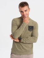 Trendovska olivno zelena majica V2 LSPT-0118