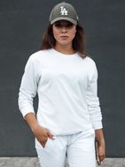 Preprost ženski bel pulover Glamflair