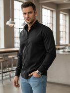 Osnovna črna moška srajca