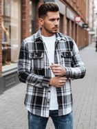 Krašena flanelasta srajca z žepi na prsih