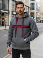 Zanimiva moška majica s kapuco in okrasnim pasom