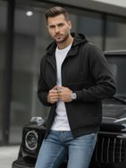 Brezčasna črna moška jakna