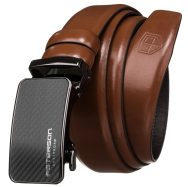 Moški pas iz rjavega usnja z avtomatsko zaponko