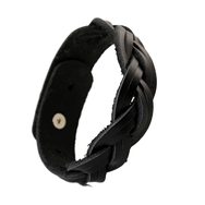 Prepletena črna zapestnica za moške