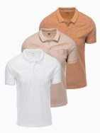 Paket treh barvitih mešanic bombažnih polo majic V6 POBS/133