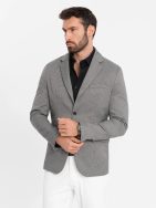 Originalen siv  suknjič z nežnim vzorcem V2-BLZB-0116