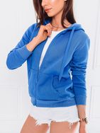 Ženski udoben pulover v modri barvi TLR003