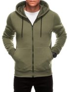Brezčasen oliven pulover s kapuco V2 EM-SSBZ-0101