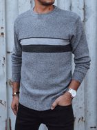 Sodoben siv moški pulover