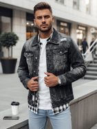 Moderna črna denim jakna