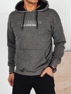 Antracit pulover z edinstvenim napisom