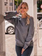 Ženski modni temno siv pulover TLR040