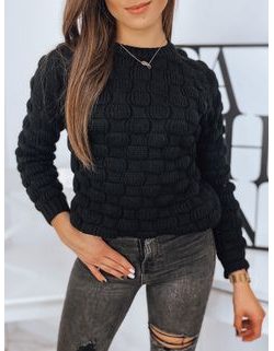 Ženski črn pulover Foam zanimivega izgleda