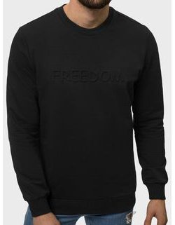 Črn preprost pulover brez kapuce Freedom B/21402040