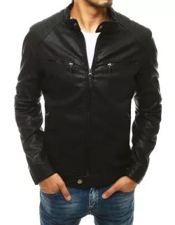Stilska črna usnjena jakna