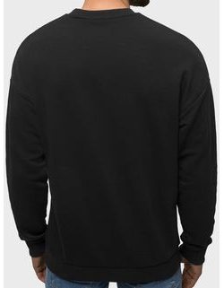 Oversize zanimiv črn pulover B/21402021