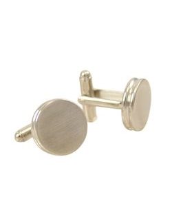 Okrogli srebrni elegantni manšetni gumbi Chattier