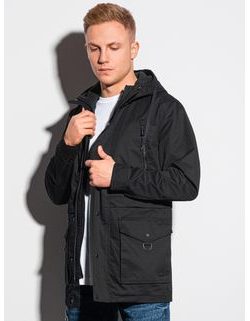 Prehodna jakna v temno črni barvi C456