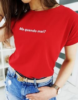 Enostavna ženska majica Senorita v rdeči barvi