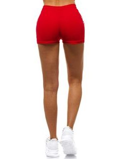 Ženske kratke trenirkine hlače v rdeči barvi JS/1023/B5