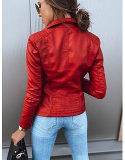 Moderna rdeča ženska usnjena jakna Ventura