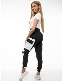Stilske ženske jogger hlače v črni barvi O/8056
