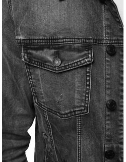 Trendovska grafitna jeans jakna T/90022
