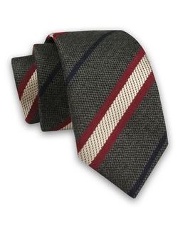 Sivo bordo črtasta kravata