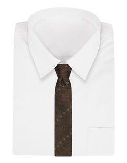 Modna moška kravata v rjavem odtenku