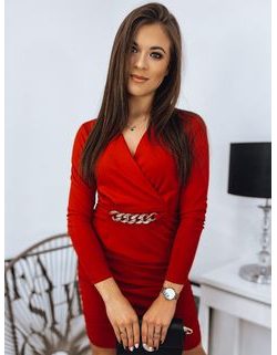 Elegantna obleka Mendes v rdeči barvi