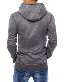 Temno siv pulover s kapuco