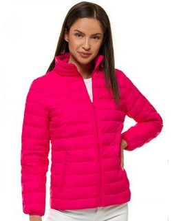 Rožnata ženska modna prešita jakna JS/M20311/266