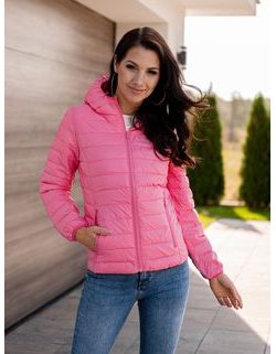 Trendovska svetlo rožnata ženska prehodna jakna CLR007