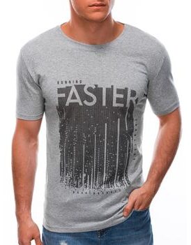 Siva bombažna majica Faster S1591