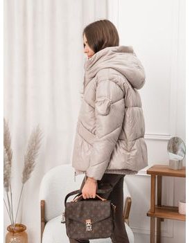 Ženska neobičajna zimska bunda srebrna CLR023