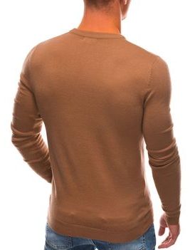 Rjav preprost pulover E199